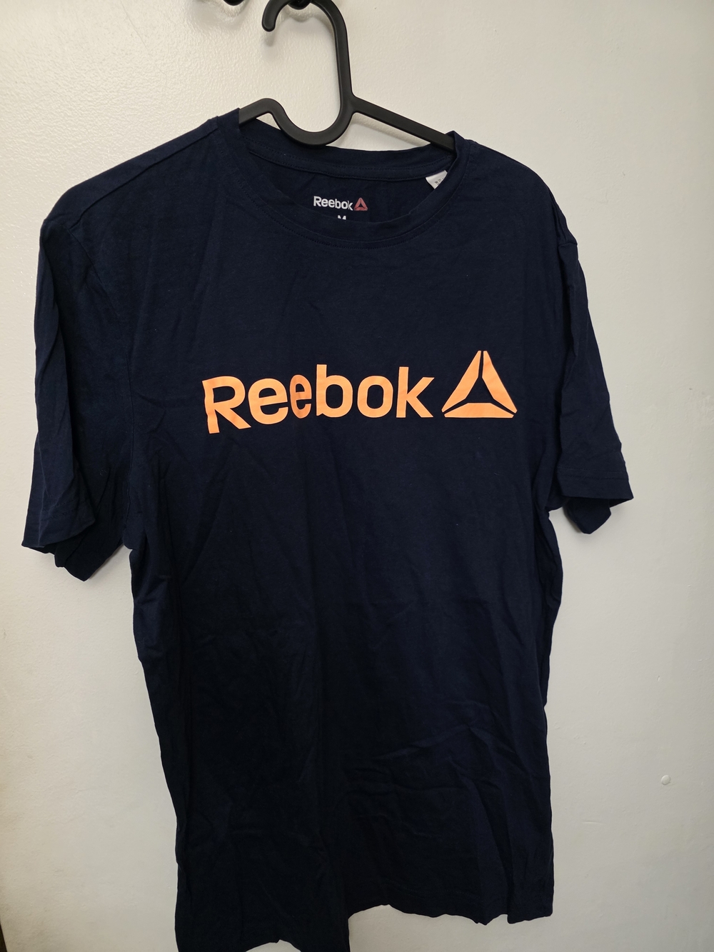 Reebok Navy Tee with Orange Logo